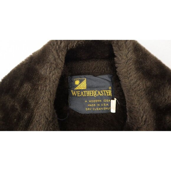 VINTAGE 60s 70s MEN'S BEIGE WINTER COAT - WEATHERCASTER - SIZE 40 - Picture 5 of 9